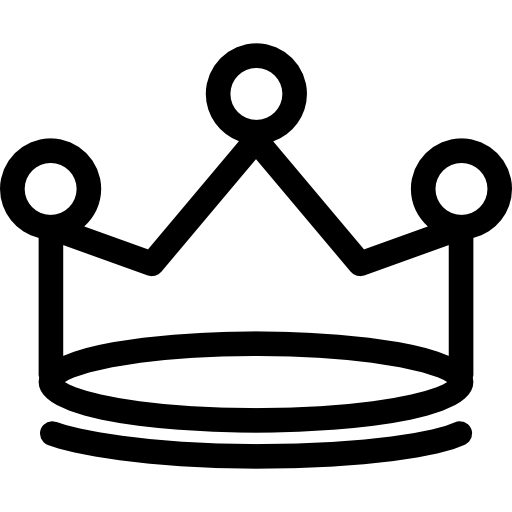 Royal outlined crown